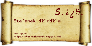 Stefanek Ádám névjegykártya